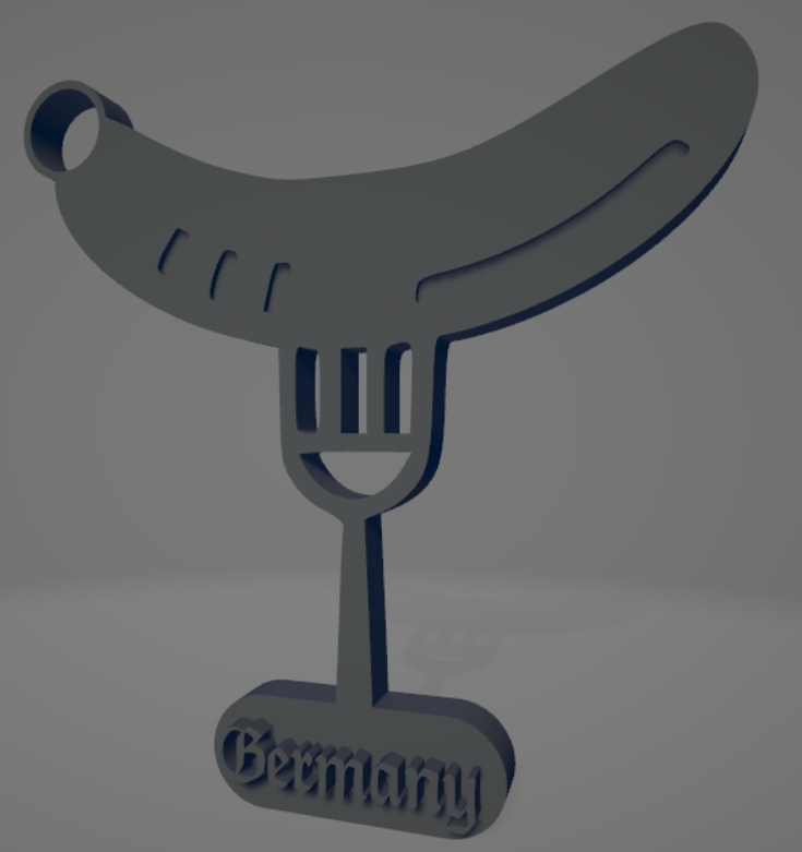 STL file German Sausage keychain・3D printer model to download・Cults